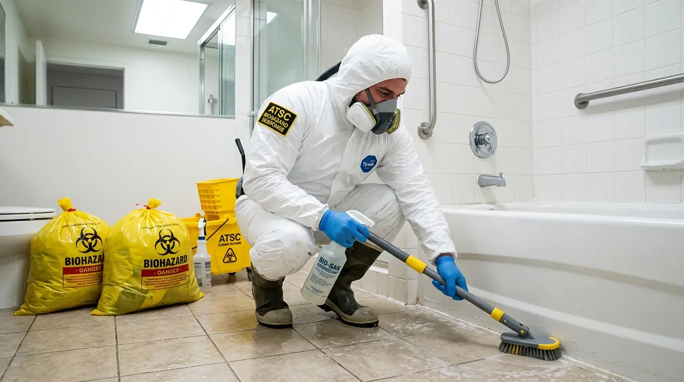 Decontamination equipment deployed for Blood Cleanup in Livingston